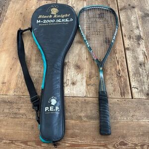 rare Black Knight Squash Racquet Whisper 145 Case M-2000 Carbon 4 Brain Weave